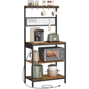 VASAGLE Baker"s Rack with Charging Station, 80cm C