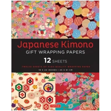 Japanese Kimono Gift Wrapping Papers - 12 Sheets: 