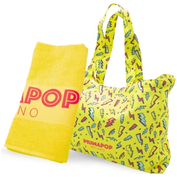Piumapop Bag con Telo Mare Giallo
