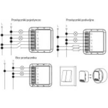 OXT Mini releja modulis 2 ZigBee shēmas TUYA [mini