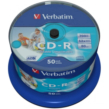 CD-R 52x 700MB 50P CB Printable 43438