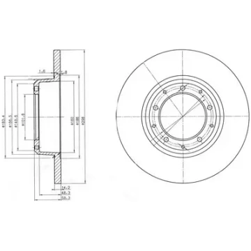 Bremžu disks aizmugurējais Delphi Land Rover Defen