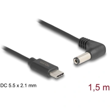 Delock USB Type-C™ Power Cable to DC 5.5 x 2.1 mm 