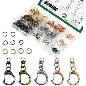 Keadic Pack of 120 Swivel Clasps Lanyard Snap Hook