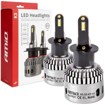 LED Headlights K3 Series H3 12V 6000K canbus AMIO-