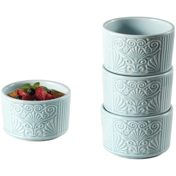 Suflē veidnes, 4 komplekti, keramikas Creme Brulee