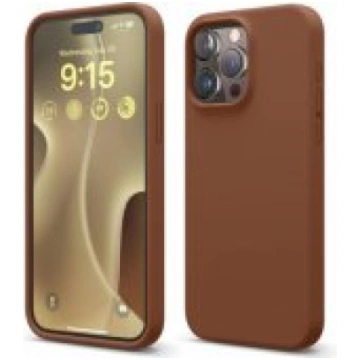 Riff Silicone back case for Apple iPhone 15 Brown 