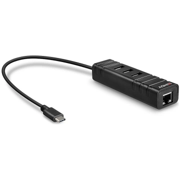 Lindy USB 3.2 Type C Hub & Gigabit Ethernet Conver