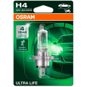 Halogēna spuldze H4, 12V, 60/55W, ULTRA LIFE sērij