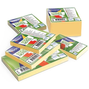 Piezīmju līmlapiņu kubs FORPUS ar izmēru 75x75mm, 