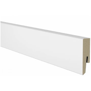 MDF grīdlīste 2,44m/18*80/balta Eesti-hoovelliist