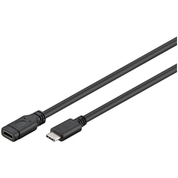 Kabel USB MicroConnect USB-C - USB-C 0.5 m Czarny