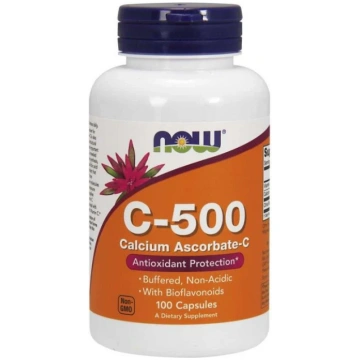 NOW FOODS C-500 buferēts C vitamīns + kalcijs + ci