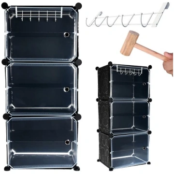 Apavu skapis 44,5 x 93 x 30 cm melns (11743)
