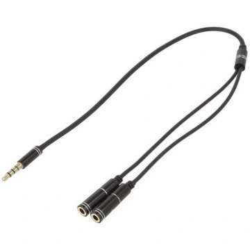 Gembird 3.5 mm audio + microphone adapter Metal | 