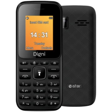 Telefons ar pogām eStar Digni Mini, 32 MB, melns k