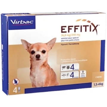 Virbac – Effitix® suņiem (1,5-4 kg) 26.8/240 mg N4