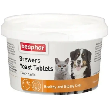 Beaphar Brewers Yeast tabletes ar ķiplokiem, 250 g
