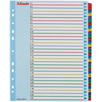 Indexu lapas ESSELTE 1–31 pārrakstāmas Mylar A4+ c