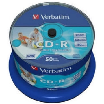 CD-R AZO Verbatim 700MB 1x- 52x Wide Printable non