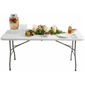 Saliekams banketu galds FUNFIT GARDEN 180 cm (balt