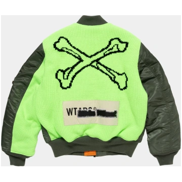 WTAPS X ALPHA MA-1 BOMBER JACKET - OLIVE / XL