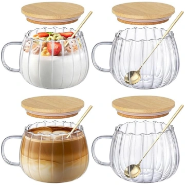 4 kapučīno glāzes, 450 ml Latte Macchiato glāzes,