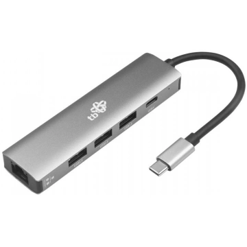 HUB USB TB Adapter USB C - RJ45 3xUSB A 3.0 USB C 