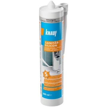 Sanitārais silikona hermētiķis Knauf 300ml cementa