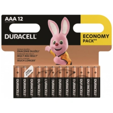 Baterijas Duracell Basic, AAA, LR03, 12gab/iep DC2