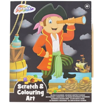 KRĀSOJAMĀ GRĀMATIŅA SCRATCH MAGIC BOOK PIRĀTS 24 G