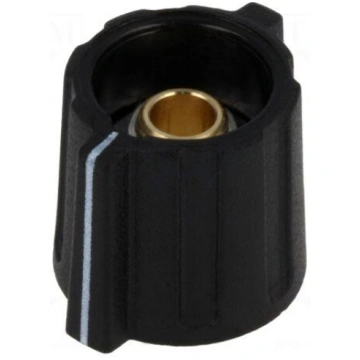 Knob | with pointer | ABS | Øshaft: 6mm | Ø16x15mm