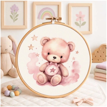 Birth panel in soft craft felt for decorations - t