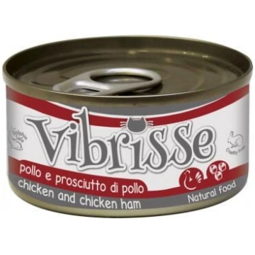 VIBRISSE vistas šķiņķis buljonā konservs kaķim 70 