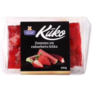 Kūka zemeņu-rabarberu KŪKO 320g - 1