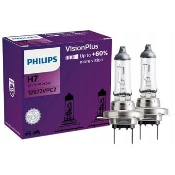 Automobiļu lampa H7 12V 55W VisionPlus + 60% PHILI