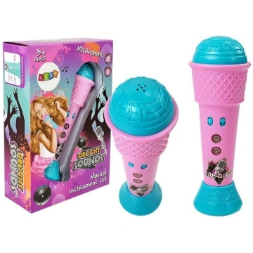 Bērnu karaoke mikrofons, rozā Lean Toys