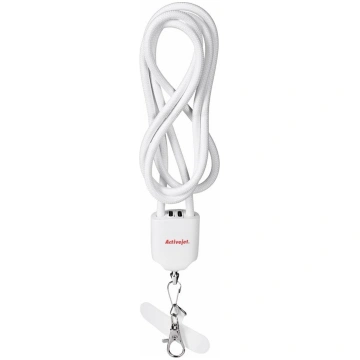 Activejet lanyard with 3-in-1 charging cable, whit