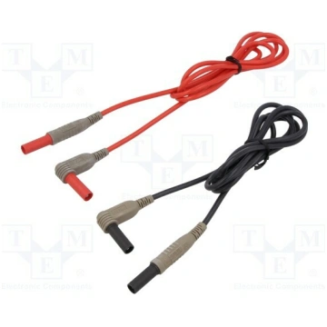 Test leads; Inom: 10A; Len: 1.5m; insulated; black