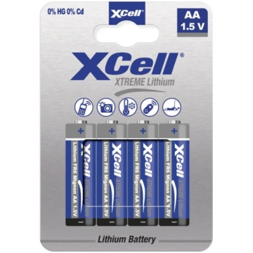 Uzlādējama litija AA baterija XCell FR6 Mignon, ko