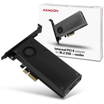 Axagon PCEM2-DC PCI-E x4 uz M.2 NVMe adapteris ar 