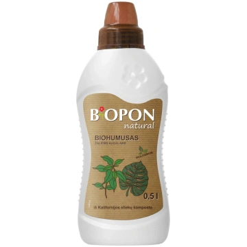 Biohumuss zaļajiem augiem BIOPON NATURAL, 0,5 L