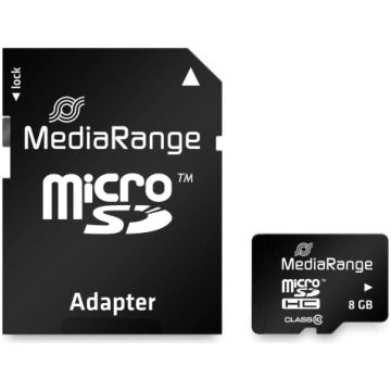 Media Tech MEMORY MICRO SDHC 8GB C10/W/ADAPTER MR9