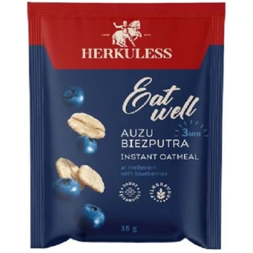 Herkuless ā/p auzu pārslu biezputra ar melleņu gab