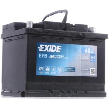 Akumulators Exide EFB EL600, 12 V, 60 Ah, 640 A