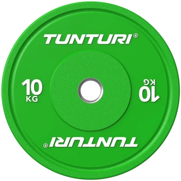 Weight plate TUNTURI Platinum Bumper Plate, green,