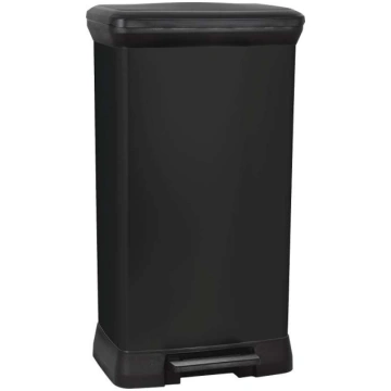 CURVER Pedāļspainis metalizēts Deco Bin 50L melns,