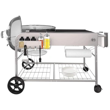 GFTIME Edelstahl Grilltisch Grillwagen für Weber 4