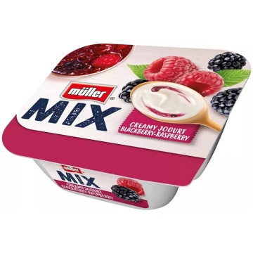 Jogurts Müller MIX mellenes‑avenes 3.6% 130g – aug