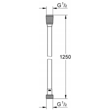 Grohe Silverflex dušas šļūtene 125 cm, melna Nav n